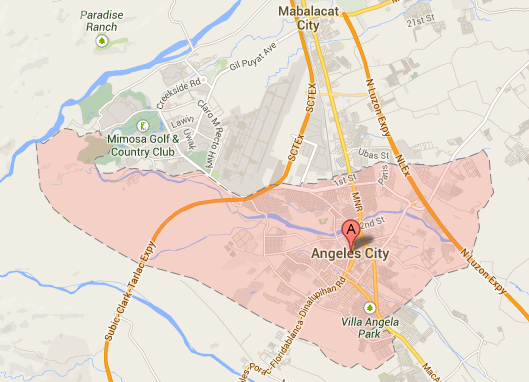Map of Angeles City, Pampanga | Angeles City Barangay Elections 2013