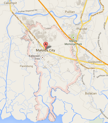 Map of Malolos City | Malolos City Barangay Elections 2013