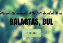 WINNERS: Balagtas, Bulacan Local Elections 2016 Results